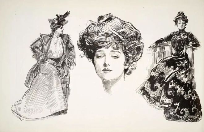 礼服手稿素描图_时尚晚礼服设计图手稿_礼服手稿图片